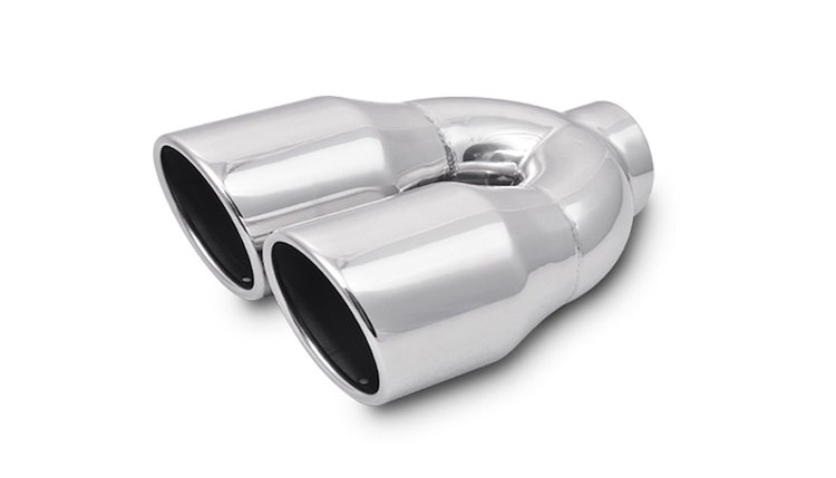 Dual Round Stainless Steel Exhaust Tip