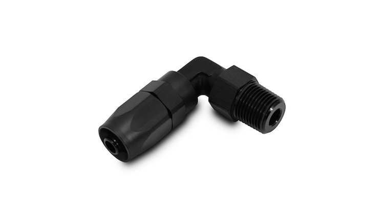 90 Degree Male NPT Hose End Fitting Hose Size -8AN