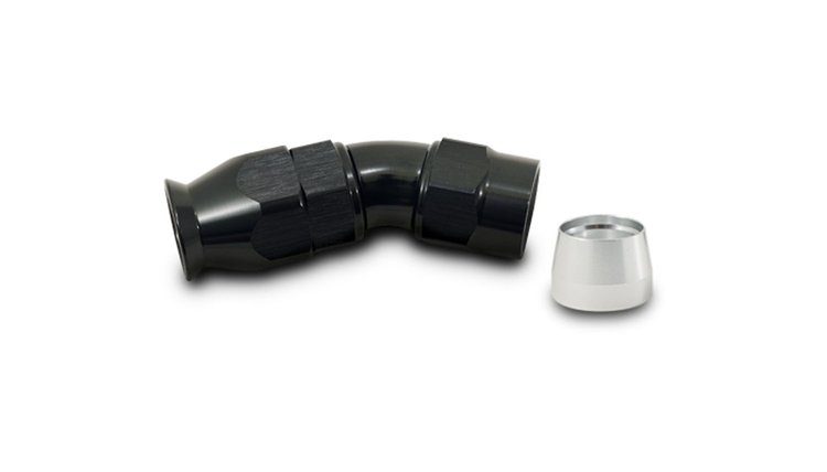 28303 High Flow PTFE-Lined Hose End Fitting [-3AN 30-Degree, Black]
