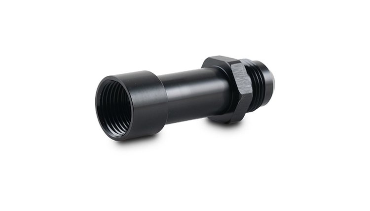 37013 Turbo Drain Extension Fitting [-10 AN Female to -10 AN Male, Length: 2 in.]