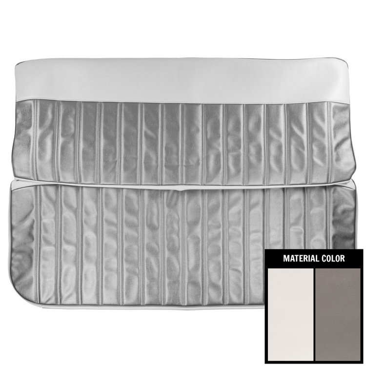 60TS0237B Vinyl Front Bench Seat Cover for 1960-66 Chevrolet & GMC Truck White/Gray
