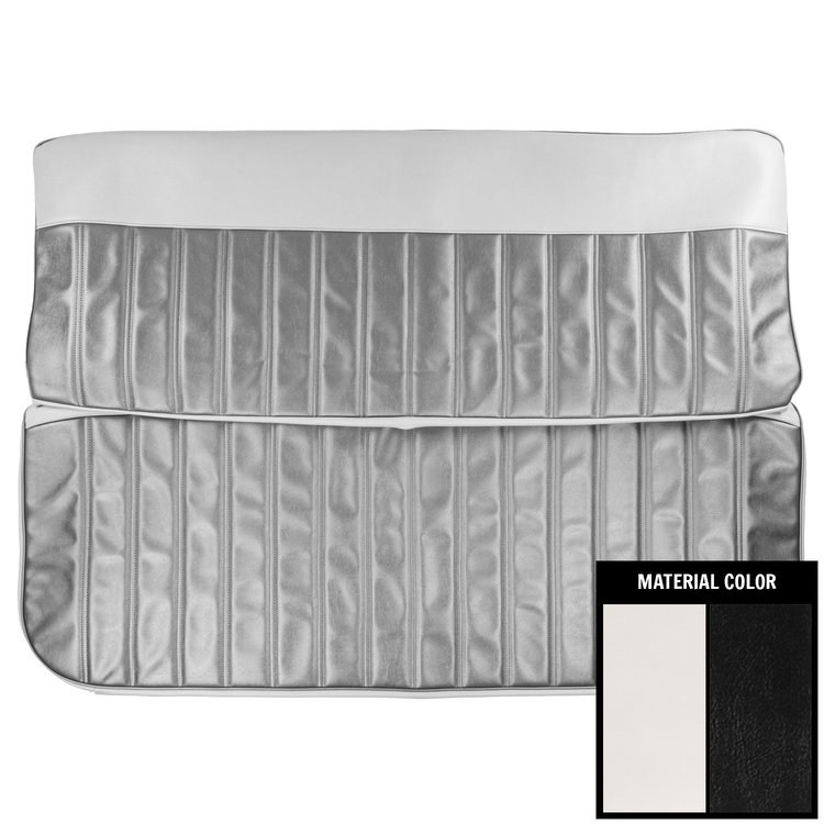 60TS1037B Vinyl Front Bench Seat Cover for 1960-66 Chevrolet & GMC Truck White/Black