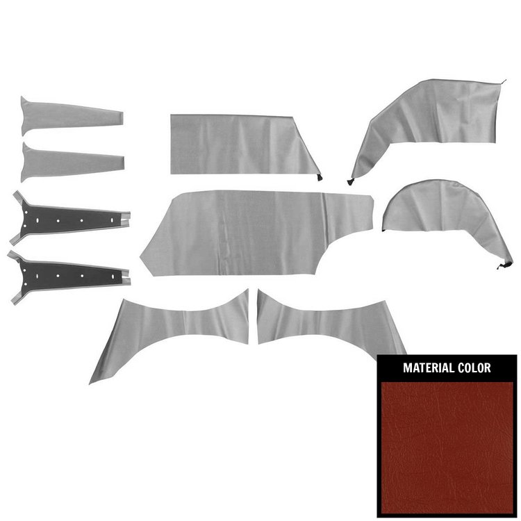 62BRW64R Cargo Cover for 1963-1964 Chevrolet Impala 4 Door Wagon Red