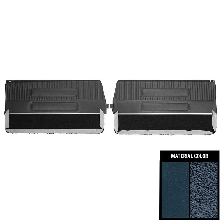 63PD54-P Front Door Panels for 1963 Pontiac Grand Prix /Parisienne Pre-Assembled Dark Blue
