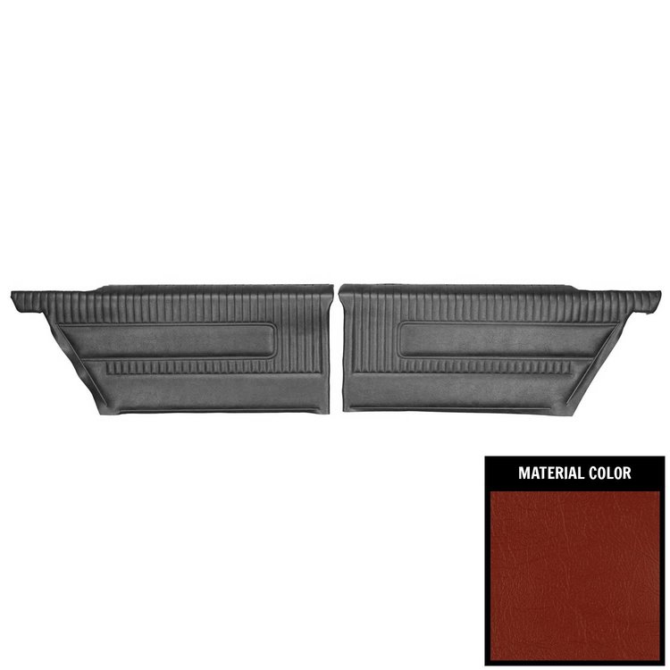 63PD64C-P Rear Door Panels for 1963 Grand Prix /Parisienne Hardtop Pre-Assembled Red
