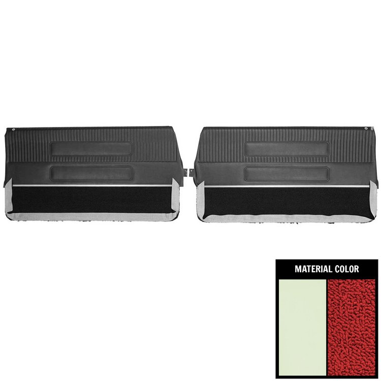 63PD68-P Front Door Panels for 1963 Pontiac Grand Prix /Parisienne Pre-Assembled White/Red