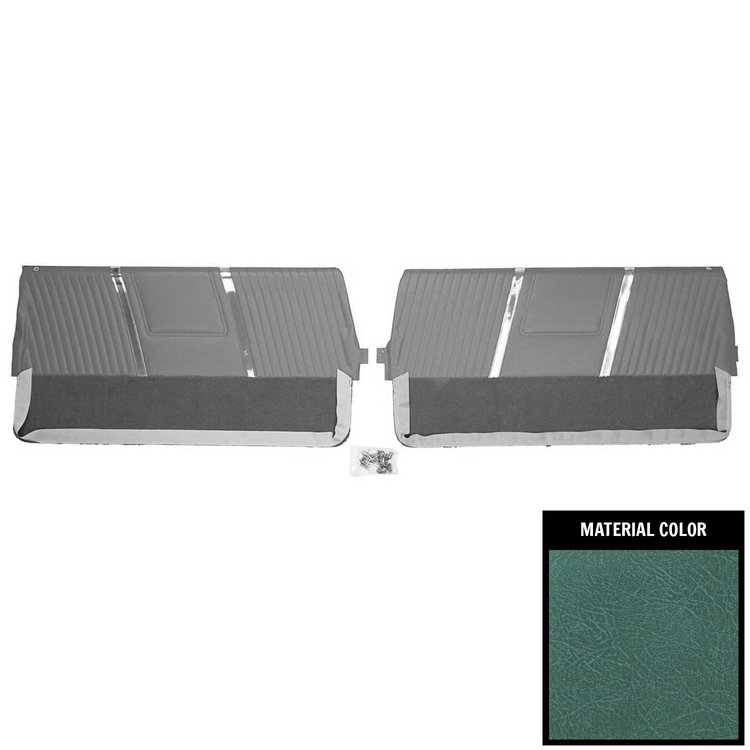 63PDB50-P Front Door Panels for 1963 Pontiac Bonneville Pre-Assembled Aqua