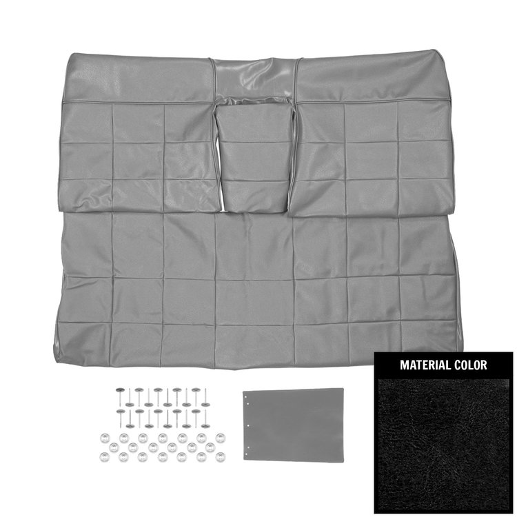63QSD10C1 Rear Bench Seat W/Arm Rest Seat Cover for 1963 Cadillac Deville Hardtop Black