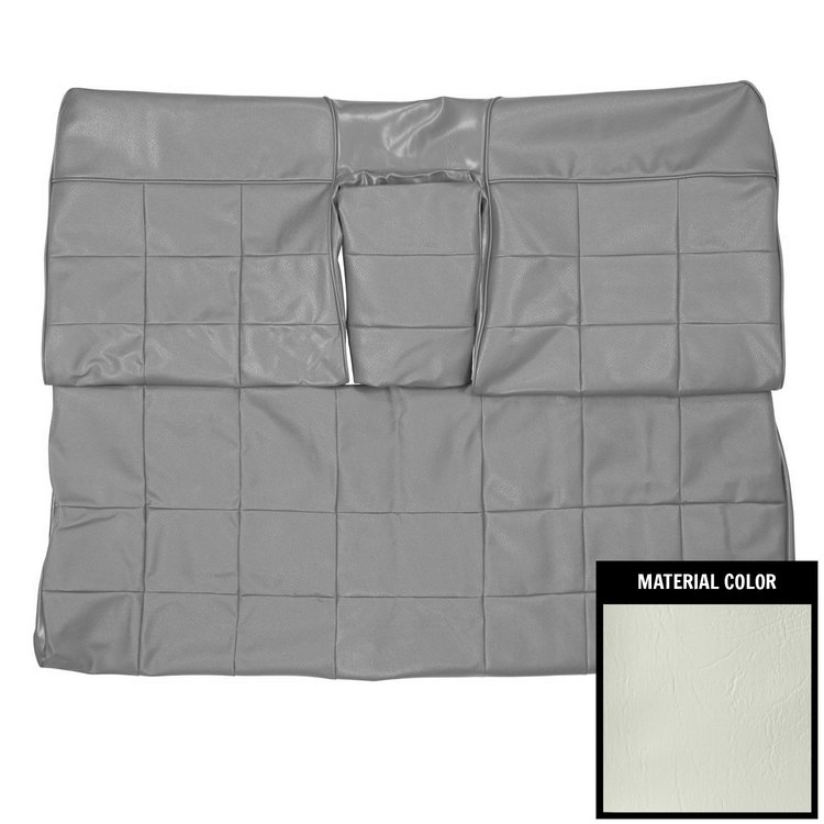 63QSD38C1 Rear Bench Seat W/Arm Rest Seat Cover for 1963 Cadillac Deville Hardtop White/Black