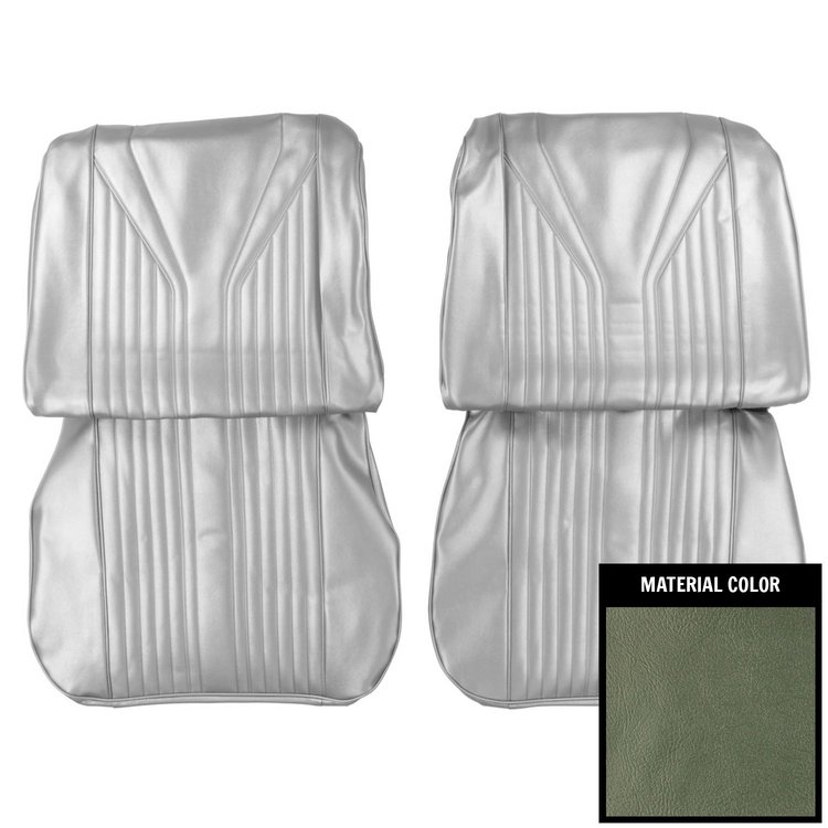 65BS02U Front Bucket Seat Covers for 1965 Chevrolet Impala/SS Aqua