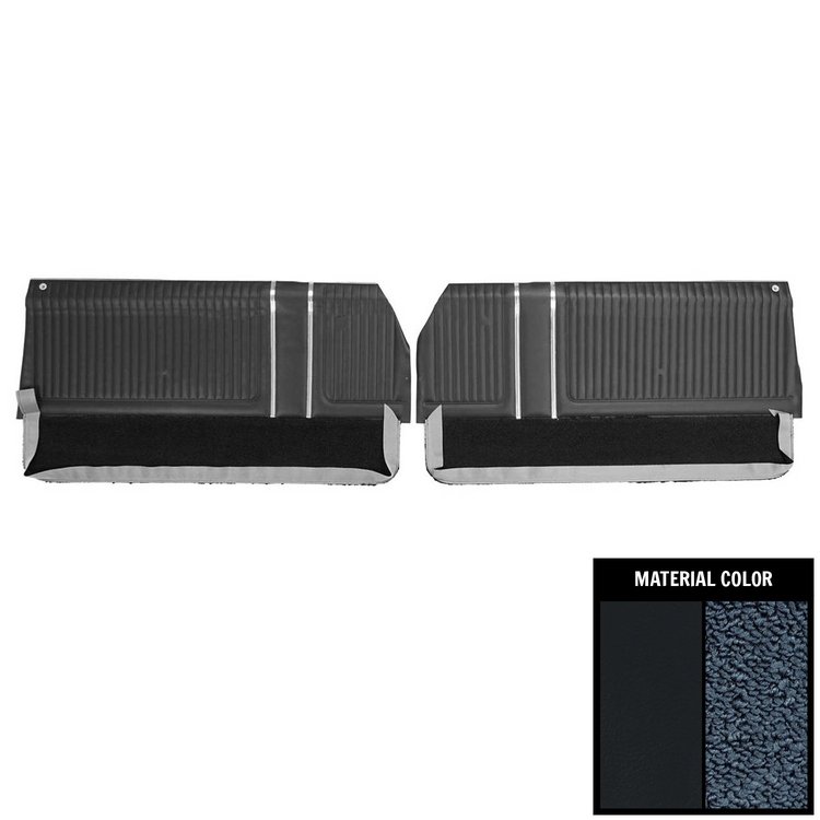 65PD18-P Front Door Panels for 1965 Pontiac Grand Prix/Parisienne Pre-Assembled Navy Blue