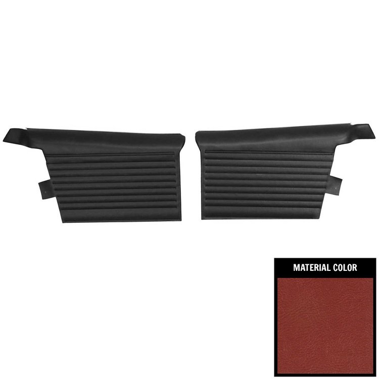 65PD208V-P Rear Door Panels for 1965 Pontiac 2 + 2 Convertible Pre-Assembled Metallic Red