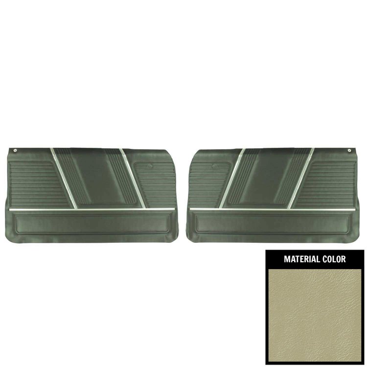 65PD227-P Front Door Panels for 1965 Pontiac 2 + 2 Pre-Assembled Parchment