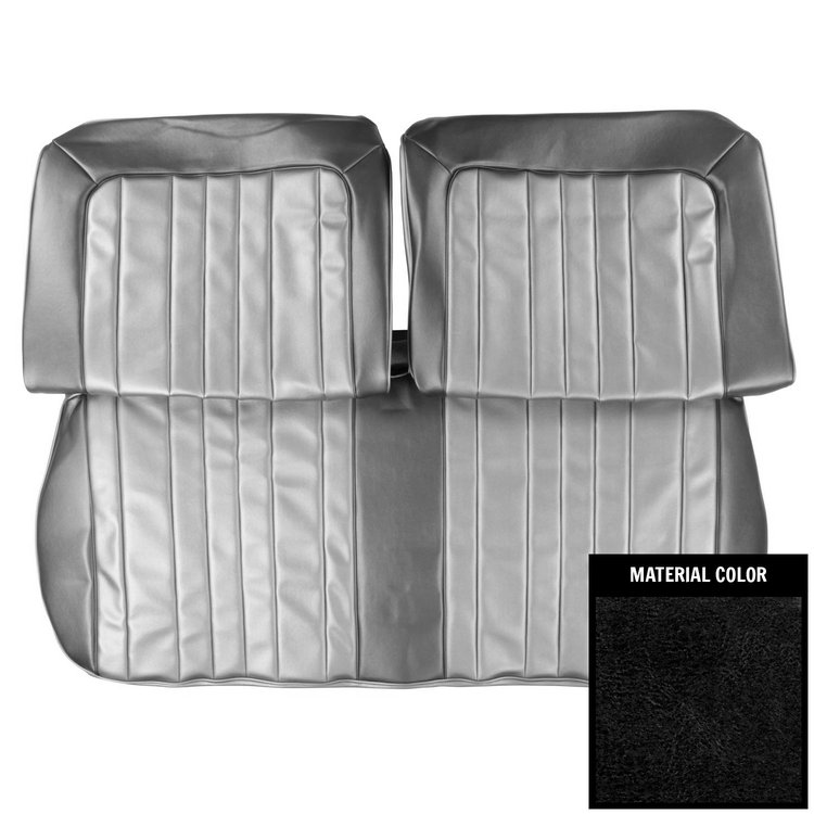 65PSL10B Split Front Bench Seat Cover for 1965 Pontiac Catalina Black