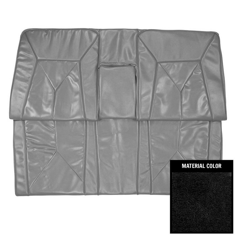 65QSD10C1 Rear Bench Seat W/Arm Rest Seat Cover for 1965 Cadillac Deville Hardtop Black