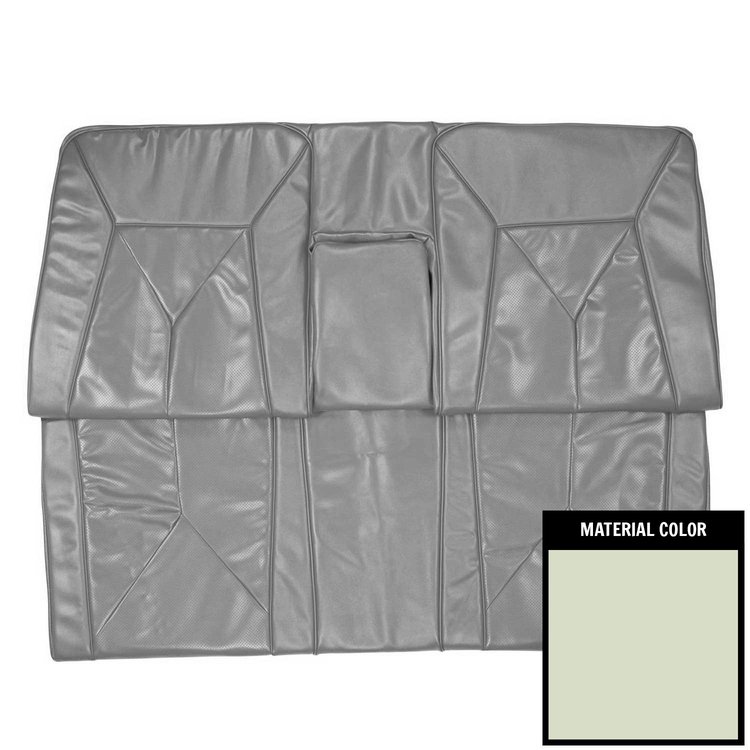 65QSD38C1 Rear Bench Seat W/Arm Rest Seat Cover for 1965 Cadillac Deville Hardtop White/Black