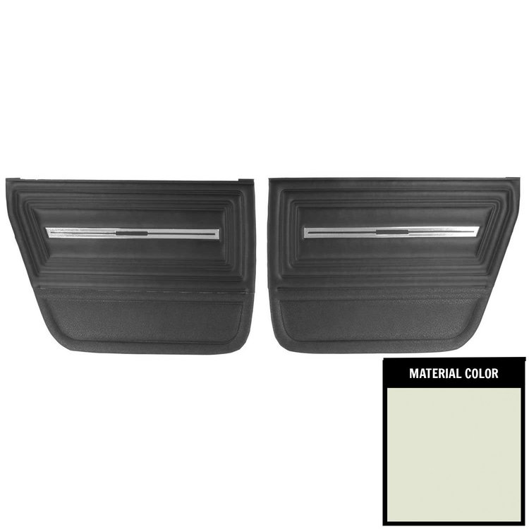66AD4D21S Rear Door Panels for 1966 Chevrolet Chevelle, 4 Door Sedan/Wagon 2 Tone Fawn