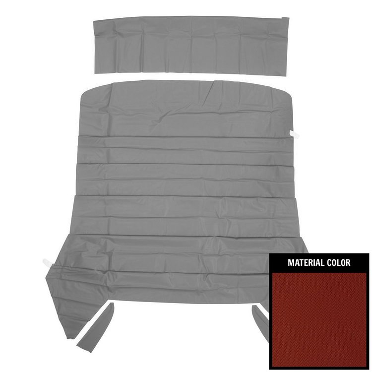 66AH103A-1 1st Design Basketweave Headliner for 1966-1967 Chevrolet A-Body Dark Red