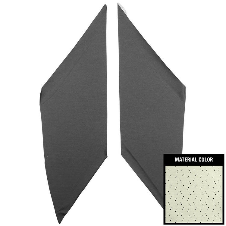 66AHB101B Earmuff Boards for 1966-1967 Pontiac GTO/Lemans White Perforated Vinyl CoveRed