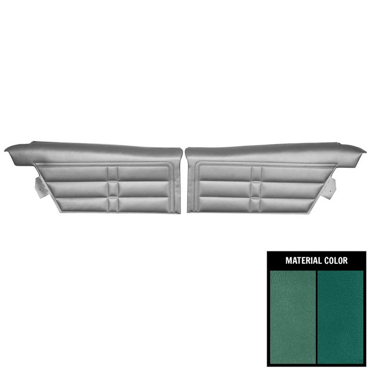 66BD05C-P Rear Door Panels for 1966 Chevrolet Impala SS Hardtop Pre-Assembled 2 Tone Aqua