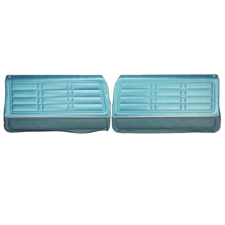 66BD11-P Front Door Panels for 1966 Chevrolet Impala SS Pre-Assembled 2 Tone Bright Blue