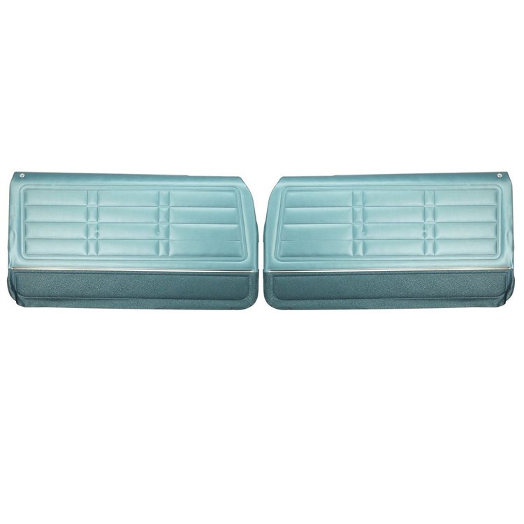 66BD13-P Front Door Panels for 1966 Chevrolet Impala SS Pre-Assembled 2 Tone Blue