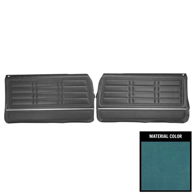 66BD14-P Front Door Panels for 1966 Chevrolet Impala SS Pre-Assembled Bright Blue