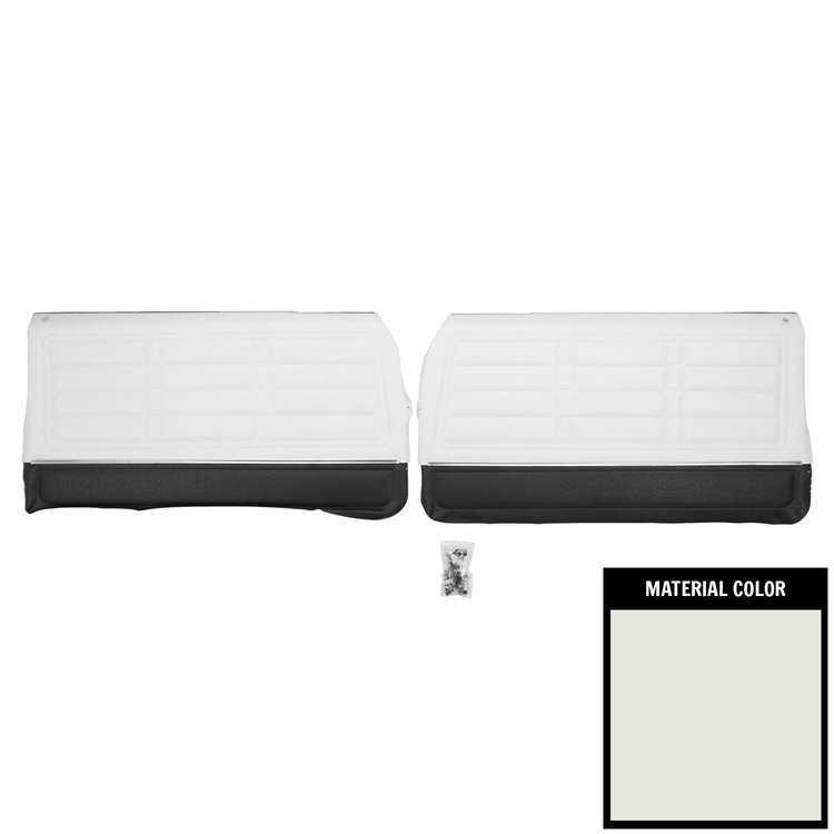 66BD37-P Front Door Panels for 1966 Chevrolet Impala SS Pre-Assembled White & Black