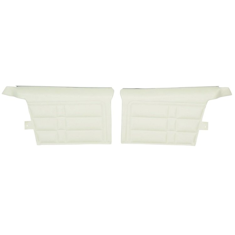 66BD37V-P Rear Door Panels for 1966 Chevrolet Impala SS Convt Pre-Assembled White & Black