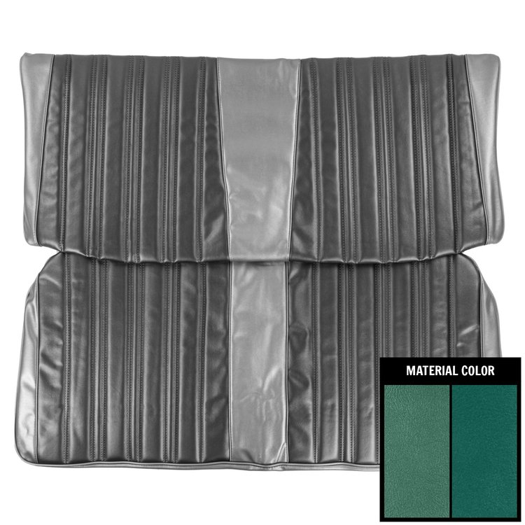 66BS4D05W-3 Rear Bench Seat Cover for 1966 Chevrolet Impala 4-Door Wagon 3rd Row 2 Tone Aqua