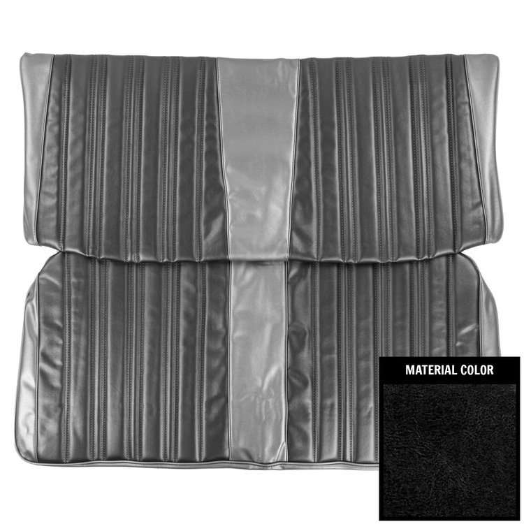 66BS4D10W-3 Rear Bench Seat Cover for 1966 Chevrolet Impala 4-Door Wagon 3rd Row Black