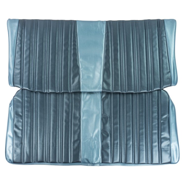 66BS4D13W-3 Rear Bench Seat Cover for 1966 Chevrolet Impala 4-Door Wagon 3rd Row 2 Tone Blue
