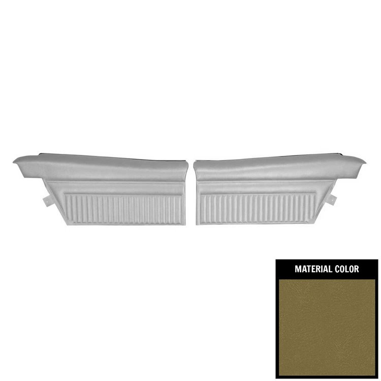 66PD46C-P Rear Door Panels for 1966 Pontiac Grand Prix Hardtop Pre-Assembled Ivy Gold