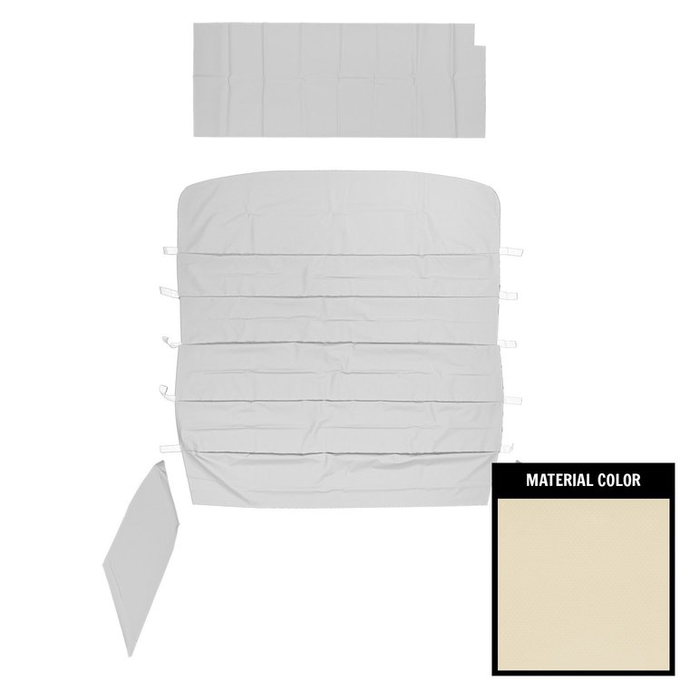 66SH101AS Basketweave Headliner for 1966-1967 Oldsmobile Cutlass 2 Door Sedan Deluxe White