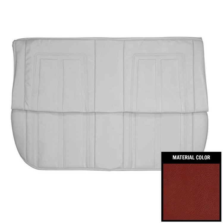 66XS4D30SS Rear Seat Cover for 1966 Chevrolet Nova 4 Door Sedan Red