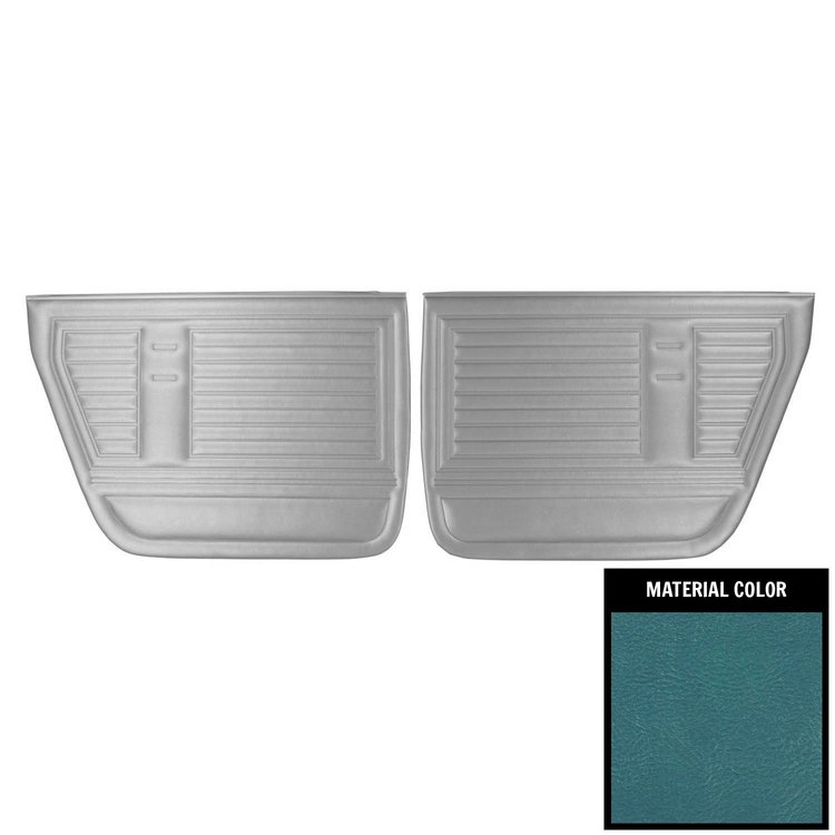 67AD4D14C Rear Door Panels for 1967 Chevrolet Chevelle, 4 Door Hardtop Bright Blue