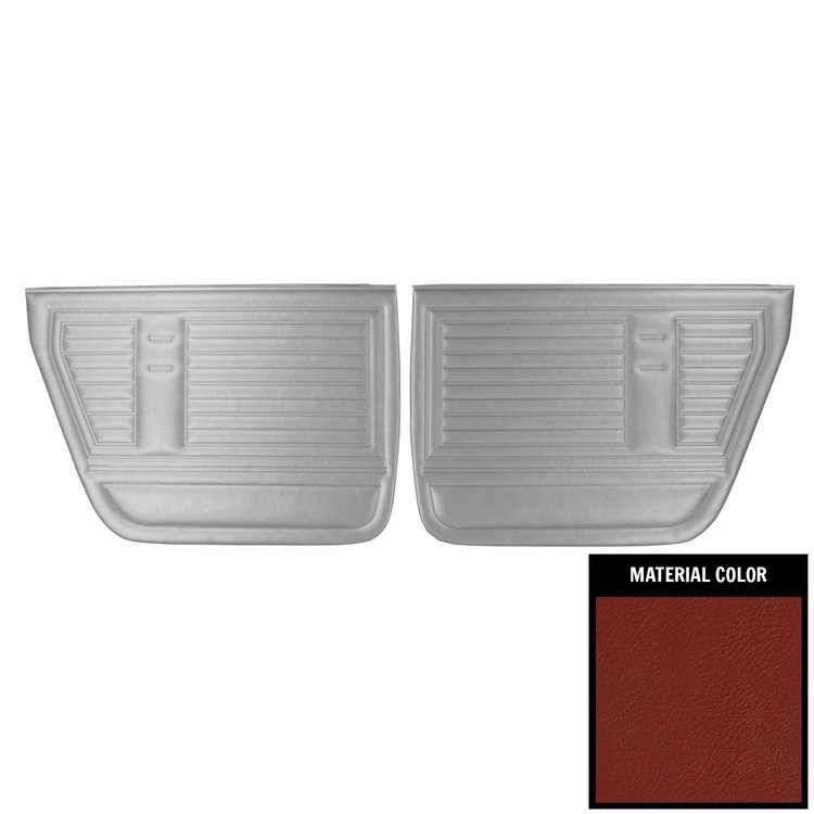 67AD4D30C Rear Door Panels for 1967 Chevrolet Chevelle, 4 Door Hardtop Red
