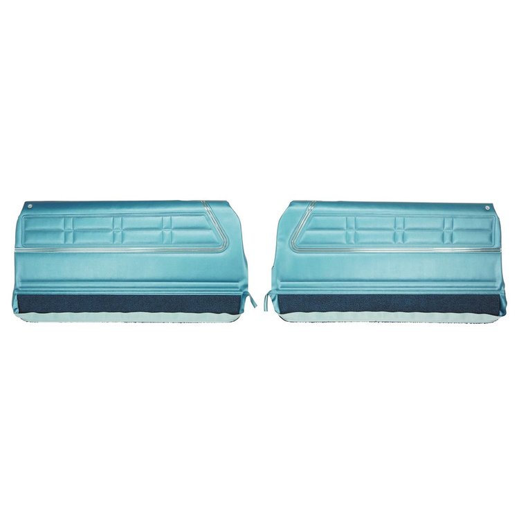 67BD14-P Front Door Panels for 1967 Chevrolet Impala Pre-Assembled Bright Blue