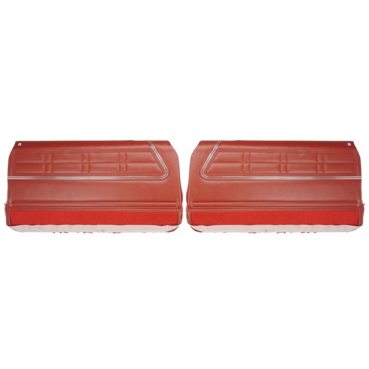 67BD30-P Front Door Panels for 1967 Chevrolet Impala Pre-Assembled Red