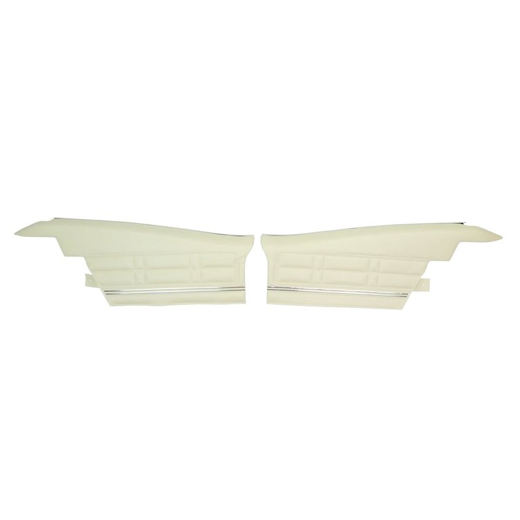 67BD40C-P Rear Door Panels for 1967 Chevrolet Impala Hardtop Pre-Assembled Off-White/Black