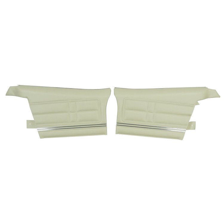 67BD40V-P Rear Door Panels for 1967 Chevrolet Impala Convertible Pre-Assembled Off-White/Black