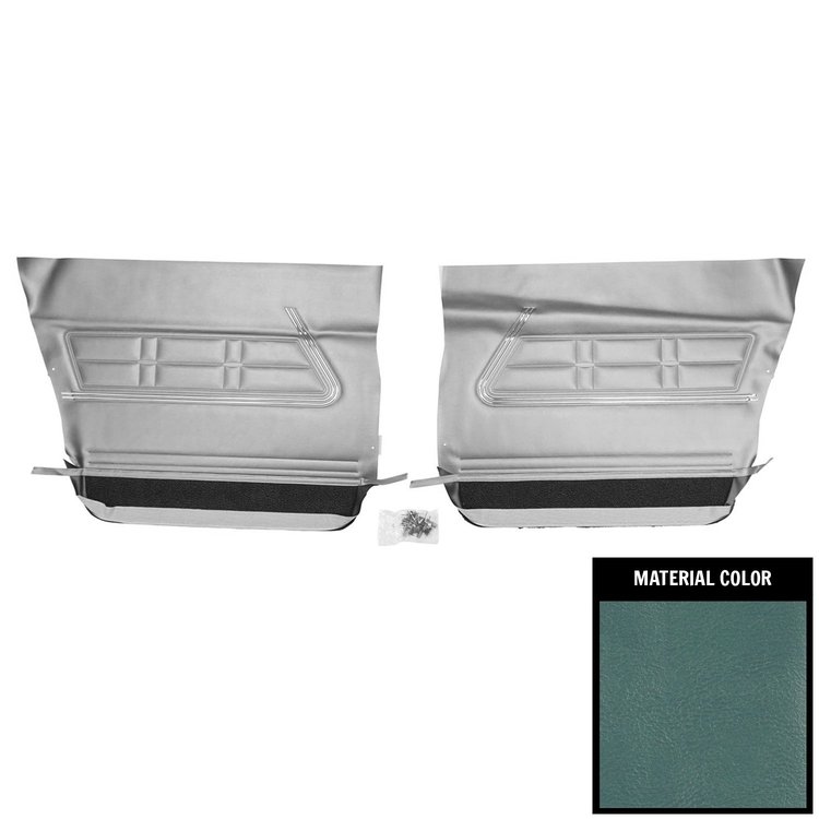 67BD4D12 Front Door Panels for 1967 Chevrolet Impala 4-Door Light Blue