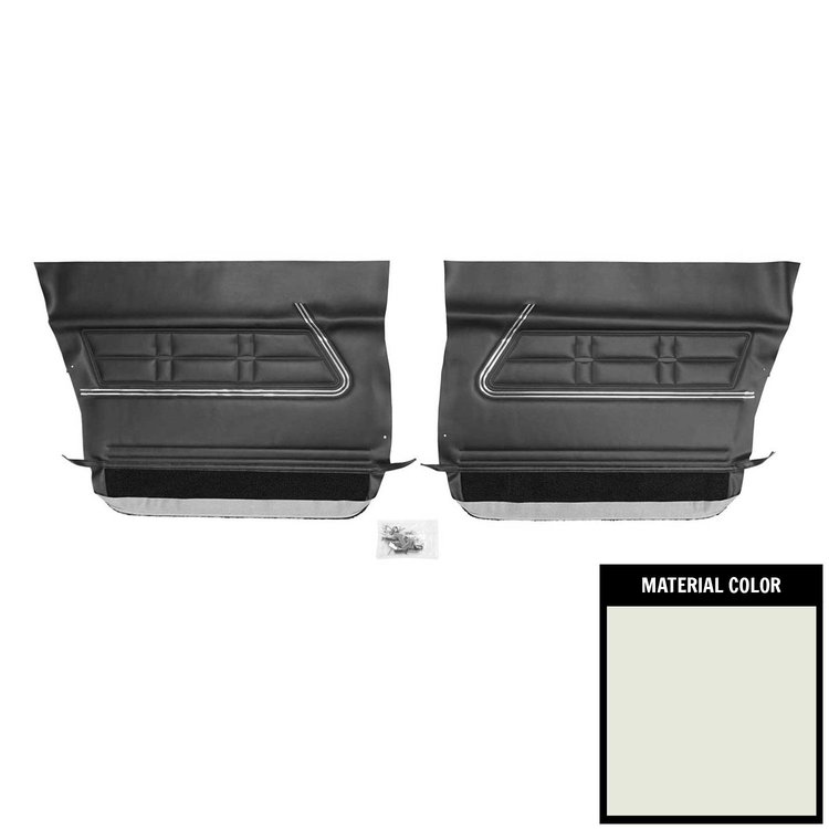 67BD4D37 Front Door Panels for 1967 Chevrolet Impala 4-Door Sedan/Wwagon White/Black
