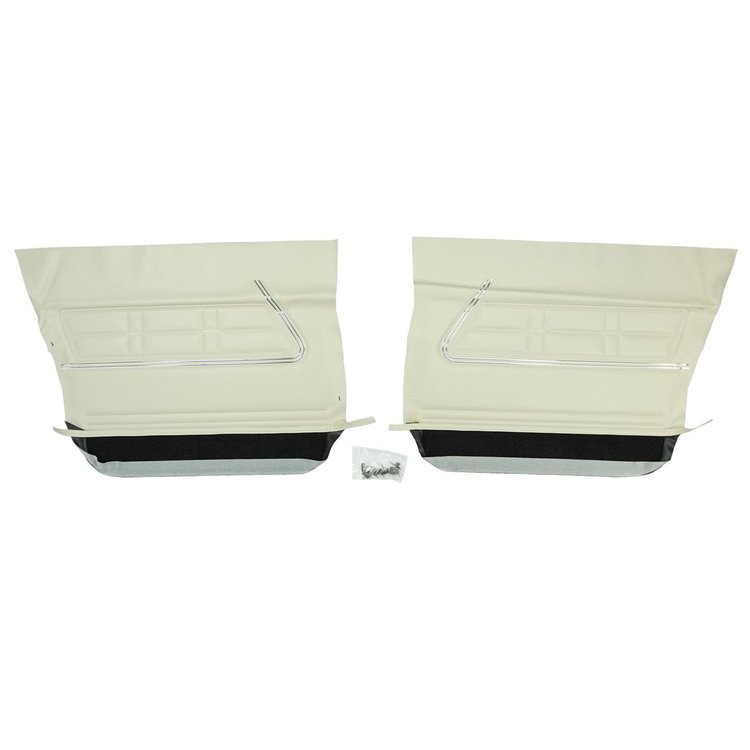 67BD4D40 Front Door Panels for 1967 Chevrolet Impala 4-Door Sedan/Hardtop Off-White/Black