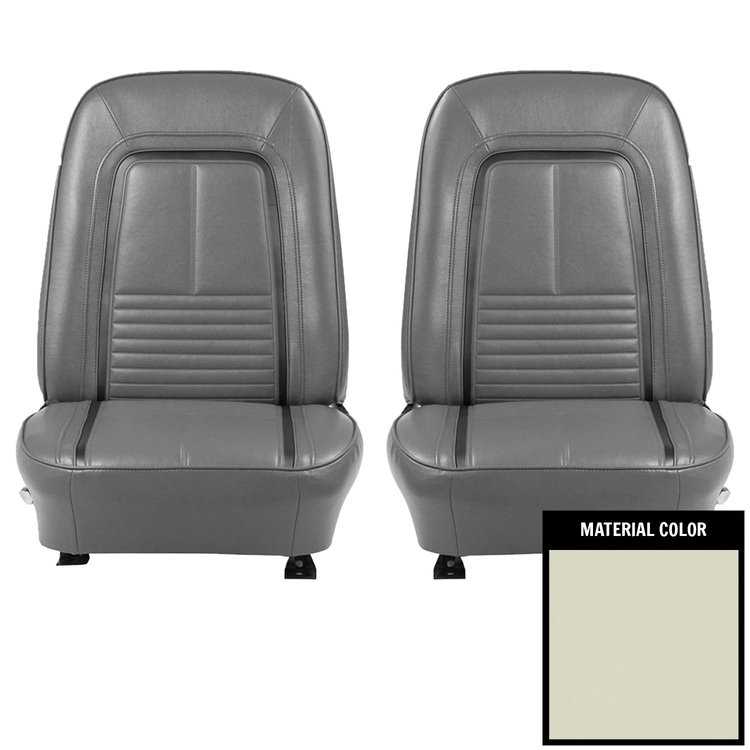 67DS40U-P Front Bucket Seats for 1967 Chevrolet Camaro Deluxe Pre-Assembled Off White & Black
