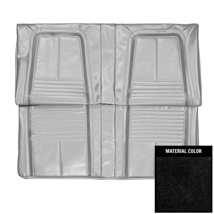67DSF10C Rear Bench Seat Covers for 1967 Camaro Deluxe W/Std Frame Conversion Black & White
