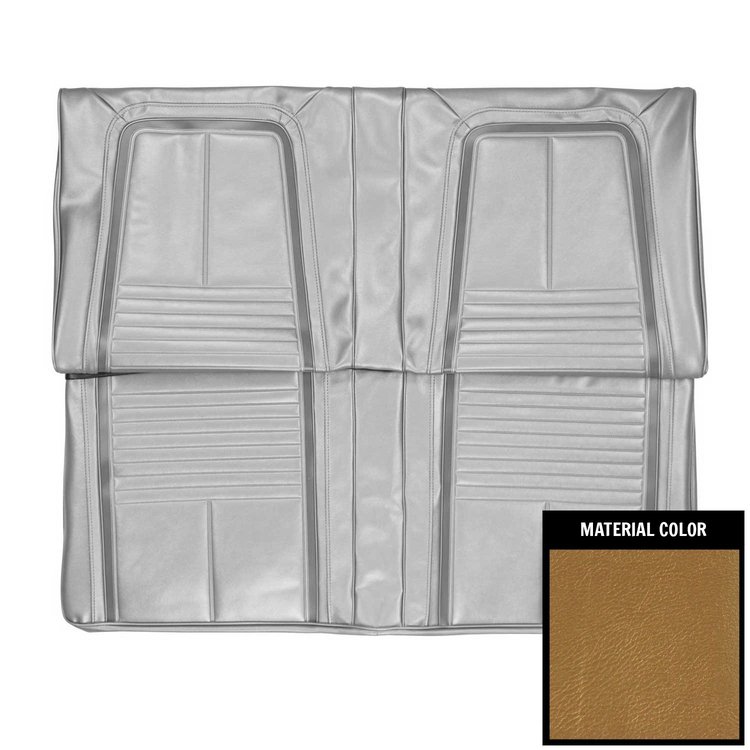 67DSF43C Rear Bench Seat Covers for 1967 Camaro Deluxe W/Std Frame Conversion Gold & White