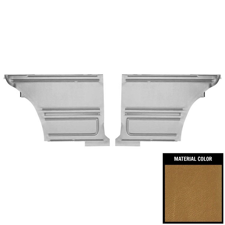 67FD43C-P Rear Door Panels for 1967 Camaro/Firebird Hardtop PreAssembled Platinum Edition Gold