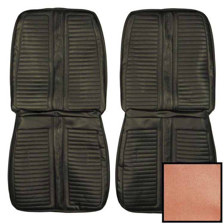 67KSR701U Front Bucket Seat Covers for 1967 Plymouth Satellite/GTX Copper