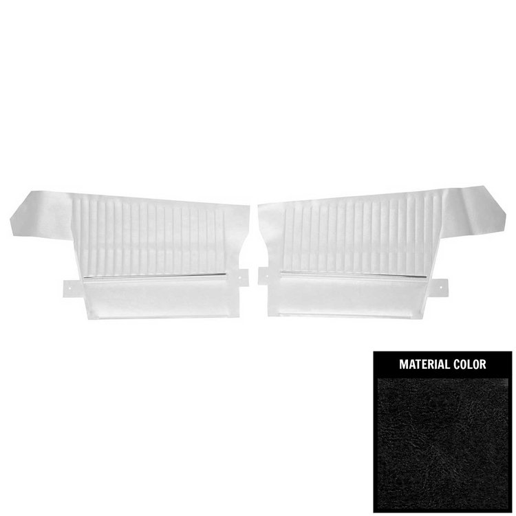 67PDP10V Rear Door Panels for 1967 Pontiac Parisienne/Bonneville Convertible Black